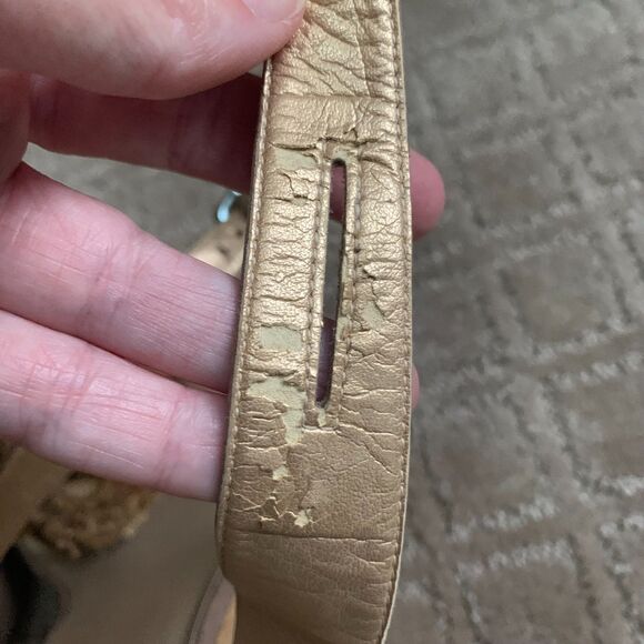 Stuart Weitzman Belflor Espadrille Wedge Sandals Ankle Strap 10M Tan Vacation - Picture 12 of 13